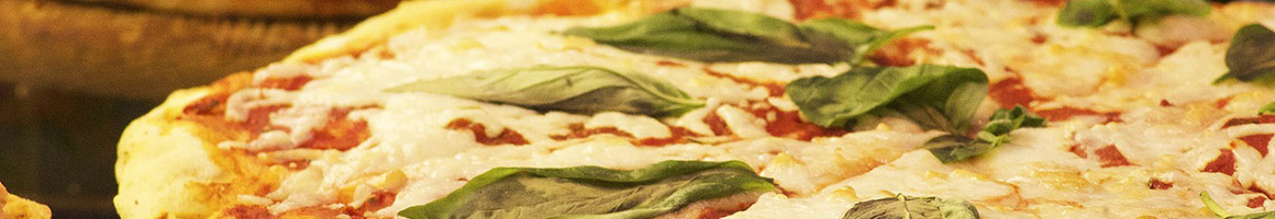 Eating Italian Pizza at DeLuca's Restaurant restaurant in Westland, MI.